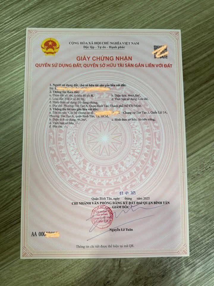 Căn hộ Thái Sơn Quận Bình Tân 62m² giá 2.25 tỷ - Sổ hồng chính chủ, view đẹp!