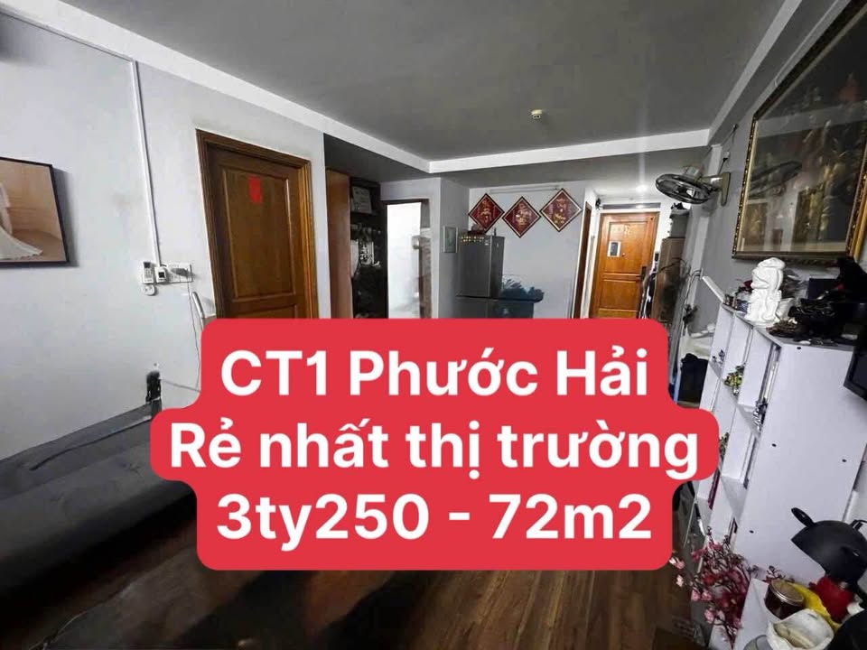 Căn hộ CT1 VCN Phước Hải Nha Trang 72m² giá 3.25 tỷ - View sông tuyệt đẹp!