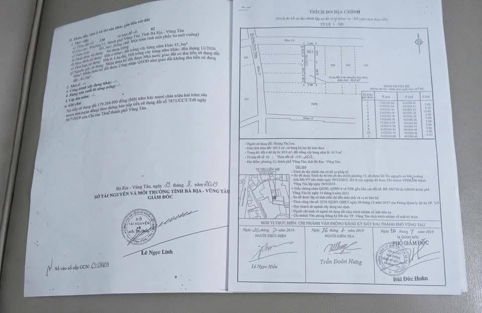 Đất thổ cư Phước Thắng Vũng Tàu 101,3m² giá 2,3 tỷ - Cơ hội đầu tư sinh lời!