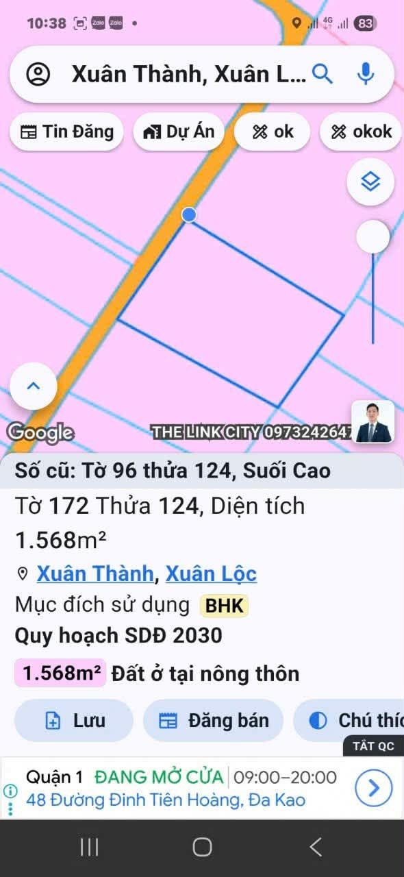 Đất thổ cư 255m² tại Thị trấn Gia Ray - Giá chỉ 1 tỷ, thương lượng ngay!