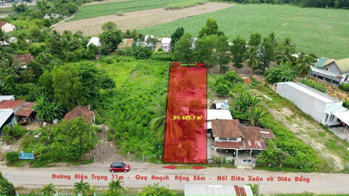 Đất Diên Xuân 625m² giá 1.03 tỷ - Mặt tiền đường chính rộng 10m