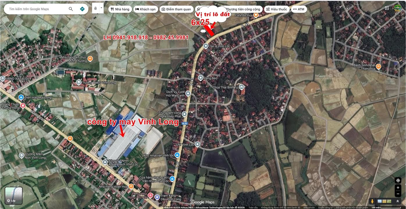 Đất mặt tiền QL 45 xã Thạch Quảng 150m² giá 1.1 tỷ - Đầu tư sinh lời ngay!