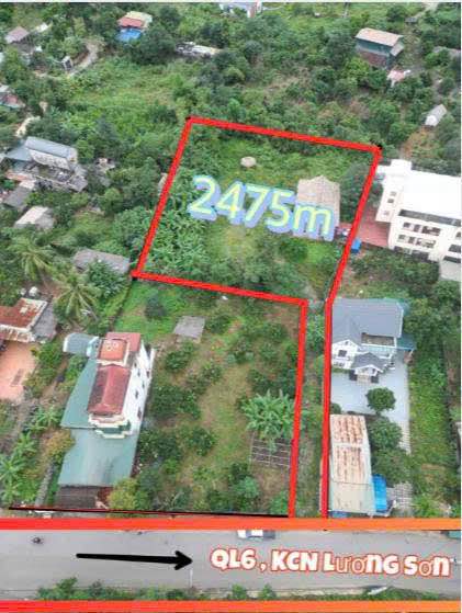 Đất thổ cư 2.475m² Hòa Sơn, Lương Sơn - Giá tốt chỉ 5.x triệu/m²!