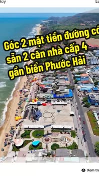 Đất nền xã Phước Hải 210m² giá 3.7 tỷ - Lô góc 2 mặt tiền, gần biển!