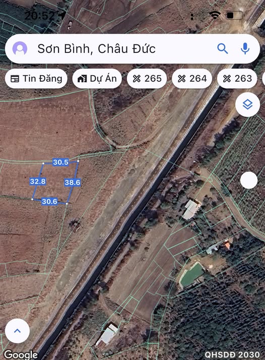 Đất nền Sơn Bình, Châu Đức 1045m² giá chỉ 450 triệu - Cơ hội đầu tư hấp dẫn!