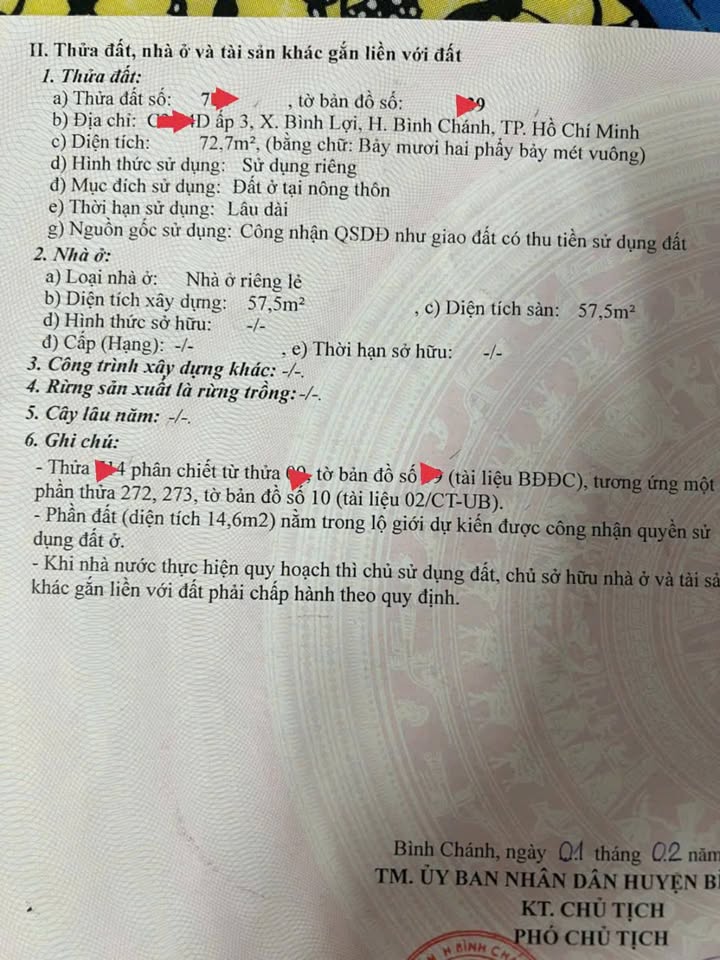 Nhà cấp 4 đường Vườn Thơm, Bình Chánh 72m² - Sổ hồng đầy đủ, xe hơi vào tận nhà!