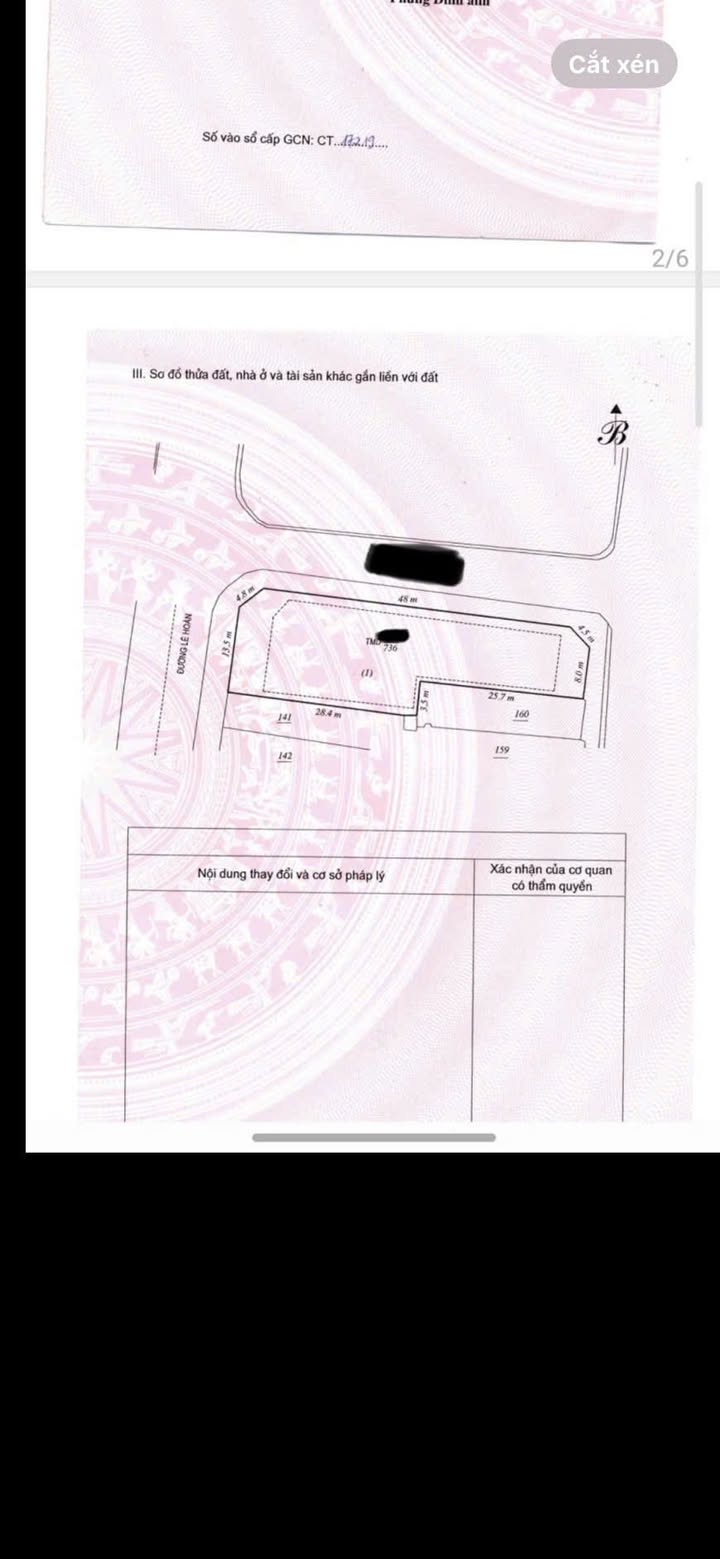 Đất thương mại dịch vụ 736m² tại Lê Hoàn, Ba Đình - Cơ hội đầu tư vàng!!!