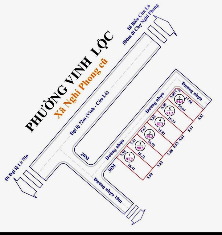 Đất ở đô thị Khối 3, Phường Vinh Lộc 91m² giá 2.0 tỷ - Pháp lý rõ ràng, chính chủ!