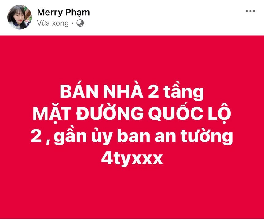 Nhà mặt đường Quốc lộ 2, phường An Tường 912m² giá 4 tỷ - Đầu tư kinh doanh sinh lời!