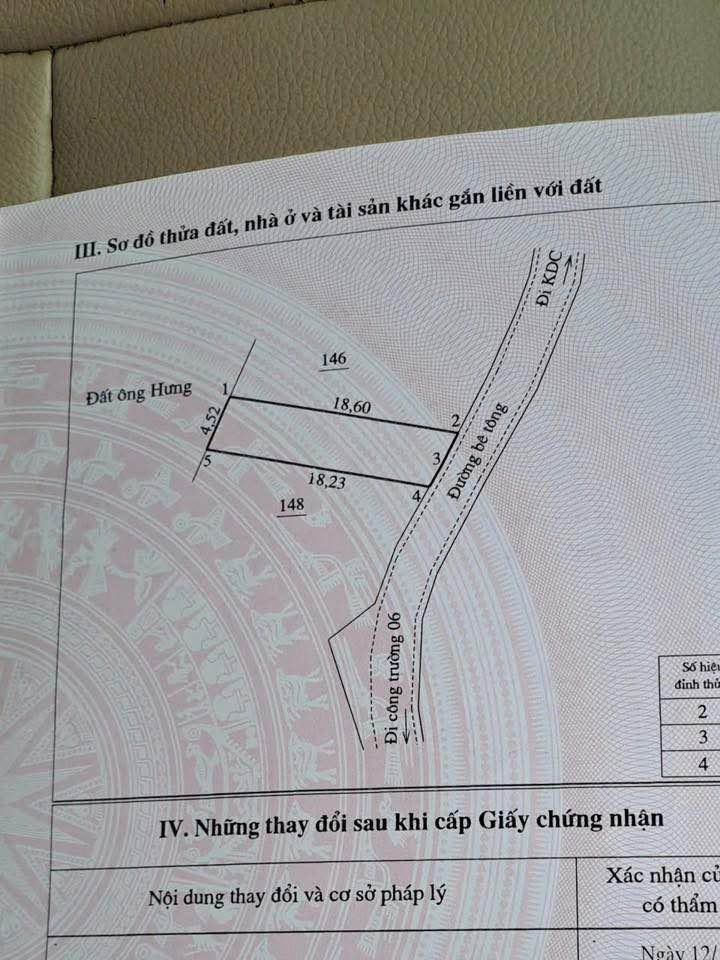 Đất thổ cư tổ 10 Nông Tiến, 1440m² giá 8xx triệu - Đường bê tông ô tô vào tận nơi!