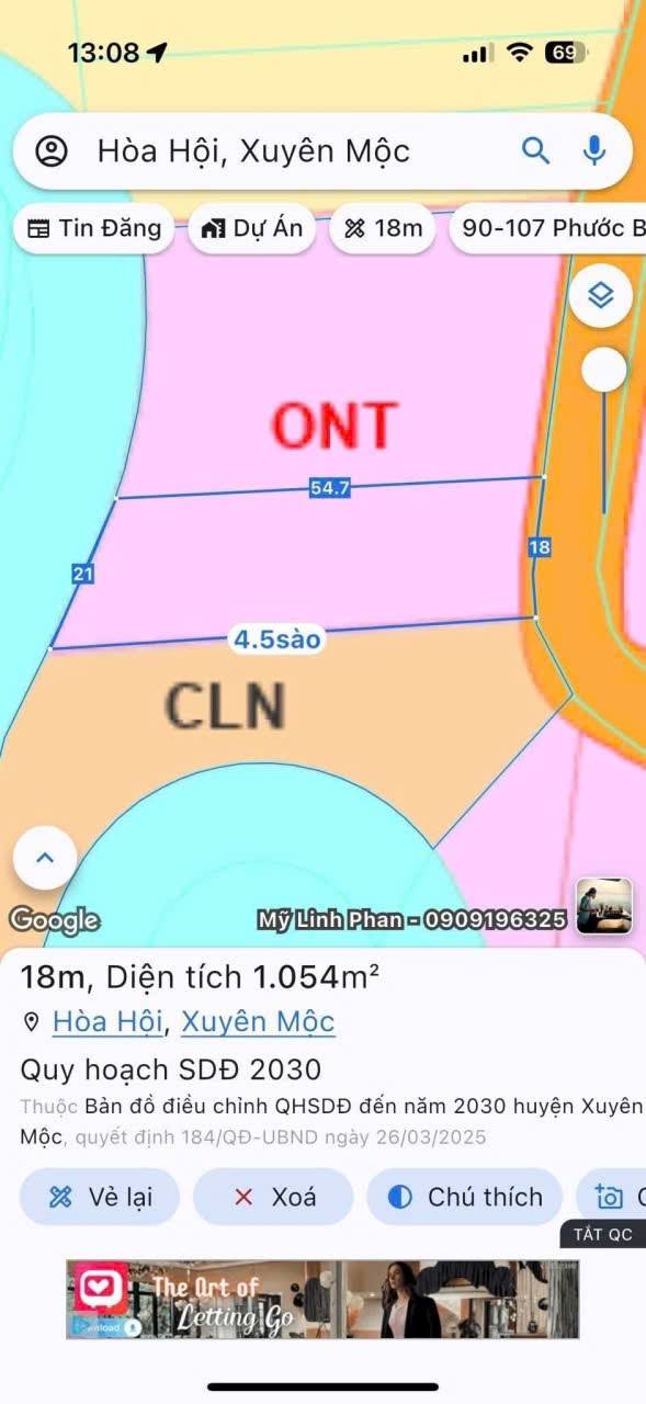 Đất nền đẹp Hòa Hội, Xuyên Mộc 1000m² chỉ 1.5 tỷ - Phù hợp nghỉ dưỡng!