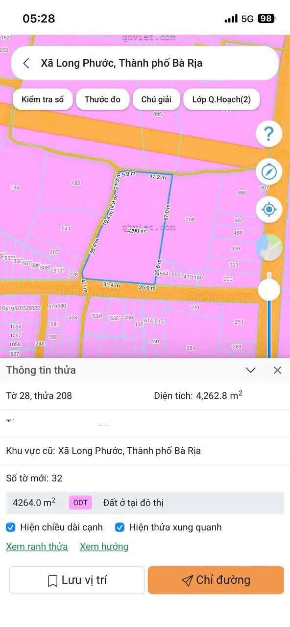 Đất nền Long Phước Bà Rịa Vũng Tàu 6995m² giá 25 tỷ - Lô góc 3 mặt tiền