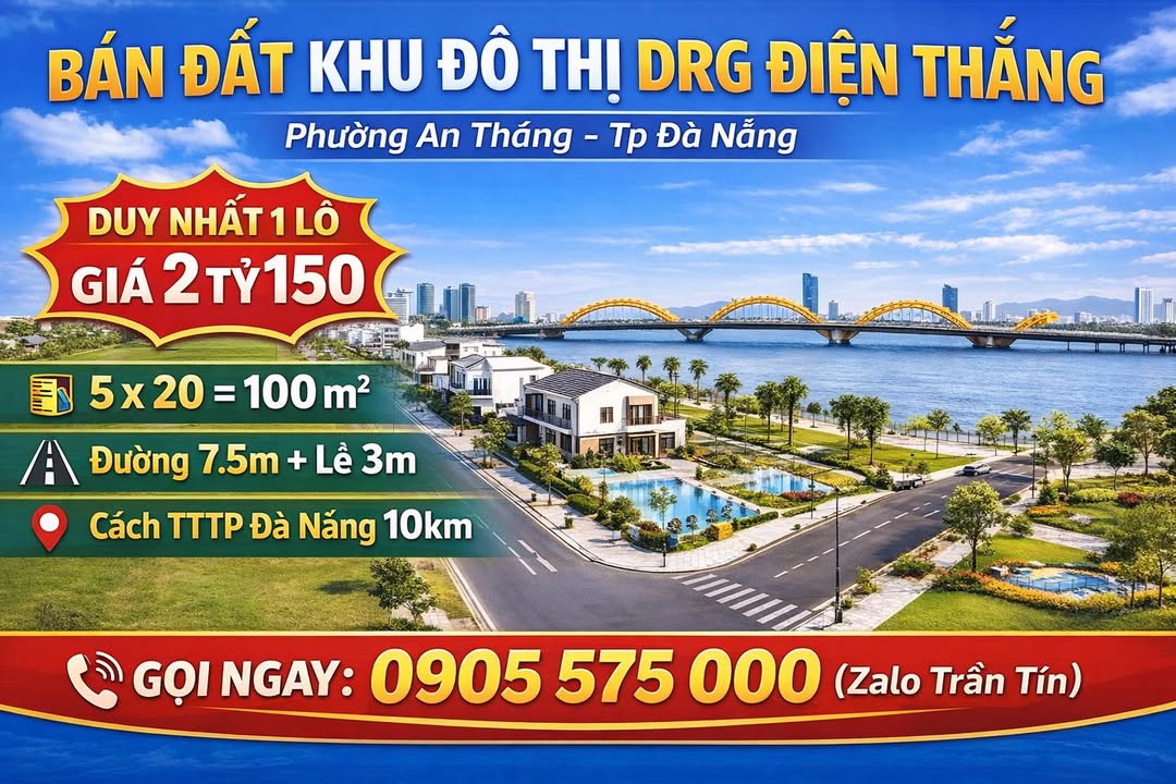 Đất nền DRG Phường An Thắng 100m² giá 2.15 tỷ - Tiềm năng đầu tư cao!