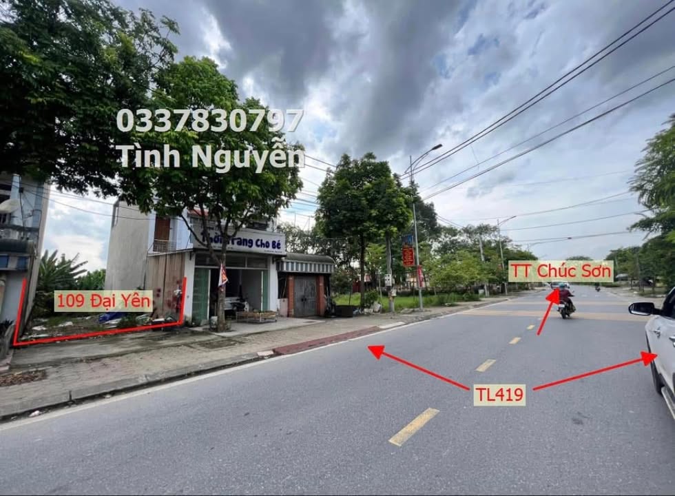 Đất kinh doanh Đại Yên, Chương Mỹ 109m² - Mặt tiền 4.7m, giá đầu tư hấp dẫn!
