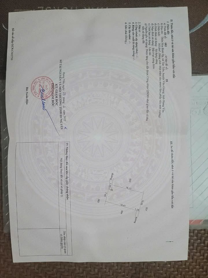 Đất nền thôn Hòa Bình Hạ, Tân Tiến, Văn Giang 165.6m² chỉ 3 tỷ - Cơ hội đầu tư tuyệt vời!