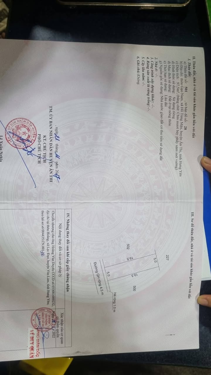 Đất giãn dân Gạo Bắc - Hồ Tùng Mậu 97m² giá 2.65 tỷ - Đầu tư sinh lời ngay!