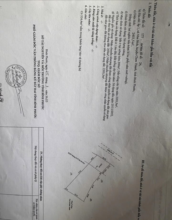 Đất mặt tiền QL14 Chơn Thành 2403m² giá chỉ 7 tỷ - Cơ hội đầu tư tuyệt vời!