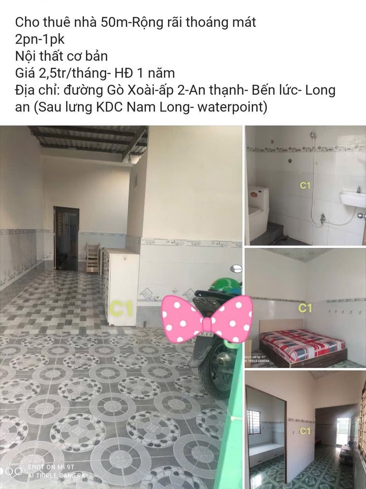 Nhà nguyên căn cho thuê tại An Thạnh, Bến Lức - Giá thỏa thuận hấp dẫn!