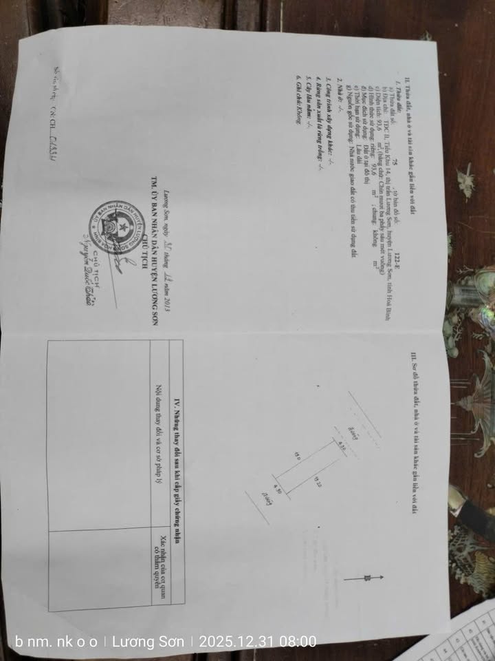 Đất thổ cư Lương Sơn 94m² giá 3 tỷ - Cơ hội đầu tư sinh lời!