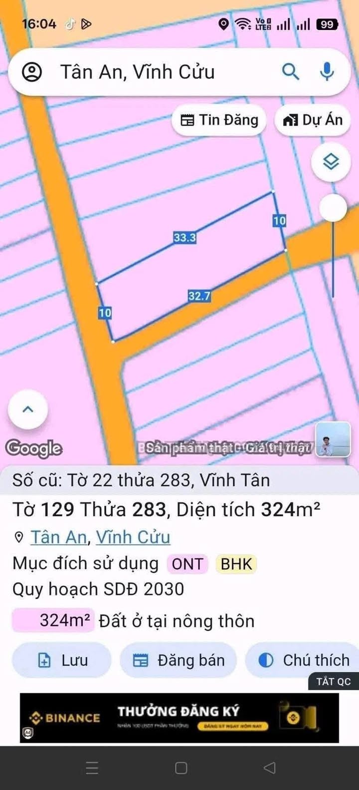 Đất thổ cư 320m² tại Thị trấn Trảng Bom, 1.35 tỷ - Giá tốt không thể bỏ lỡ!