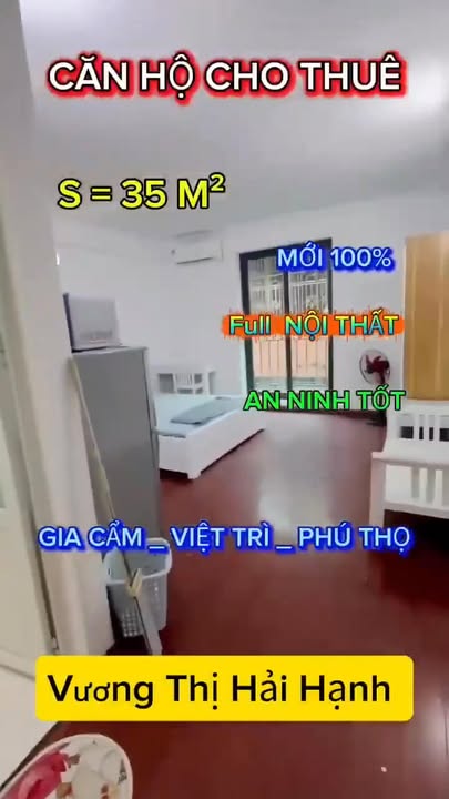 Căn hộ studio Khu đô thị Trầm Sào Việt Trì 45m² giá 4.5 triệu - Full nội thất, sẵn sàng vào ở!