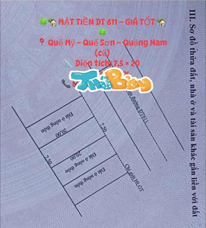 Đất mặt tiền DT 611 xã Quế Sơn Trung 150m² giá 900 triệu - Cơ hội đầu tư sinh lời!