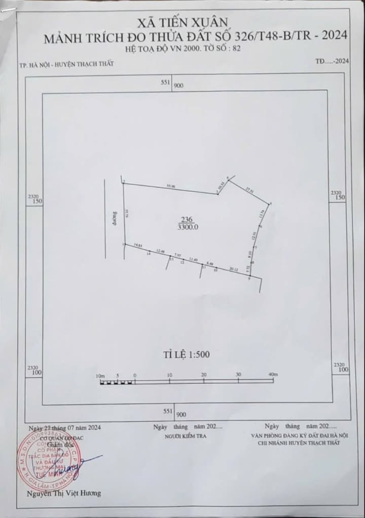 Đất nền 3300m² Thôn Gò Chè, Thạch Thất - Đầu tư sinh lời, không khí trong lành!