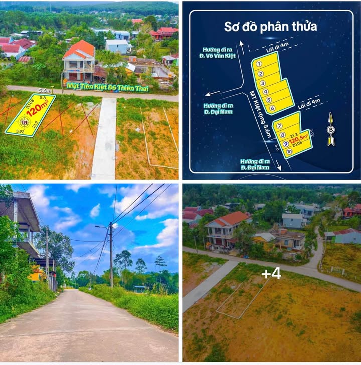 Đất nền An Cựu, TP. Huế 120m² giá 1.1 tỷ - Mặt tiền kiệt ô tô rộng rãi!