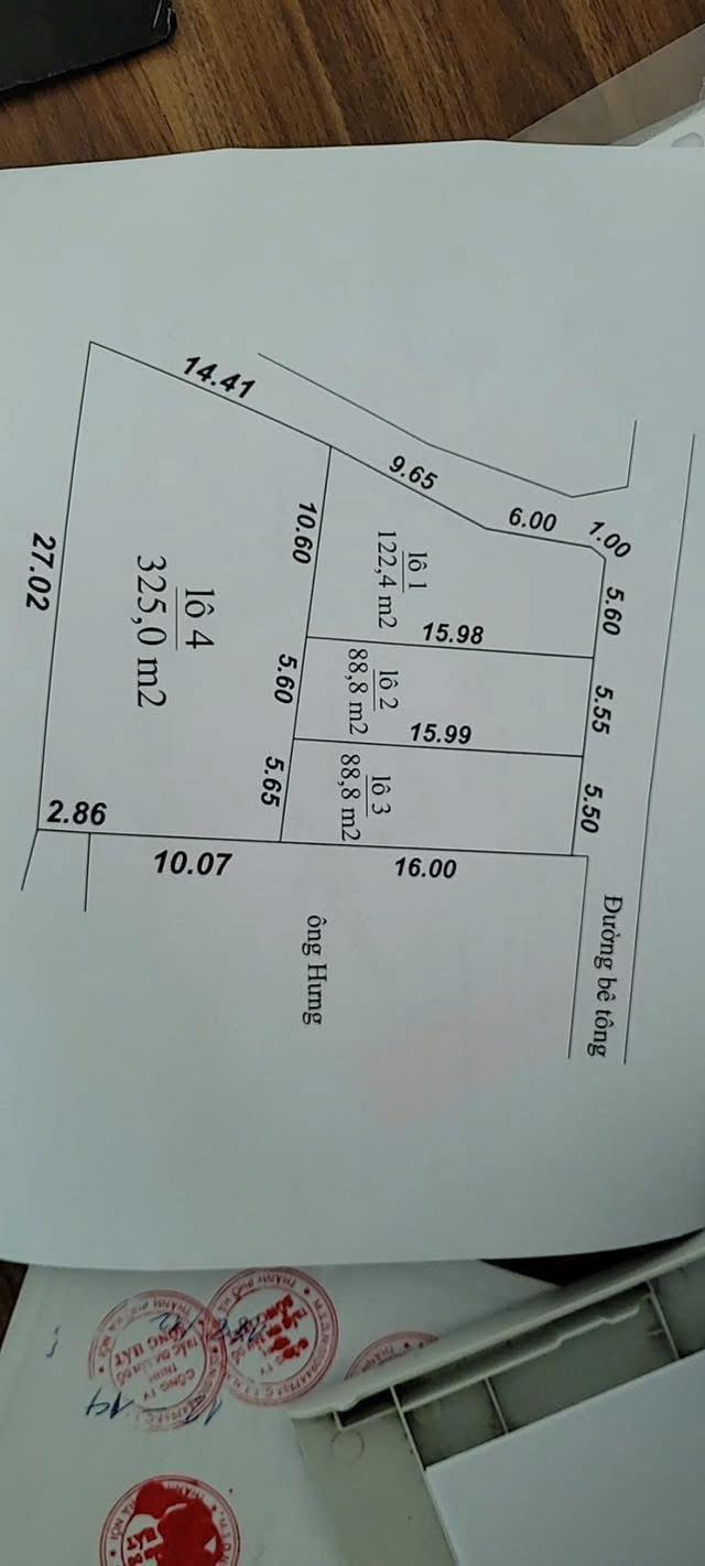 Đất nền 122m² tại Thị trấn Phúc Thọ, Hà Nội - Vị trí đẹp, giá chỉ 2.464 tỷ!