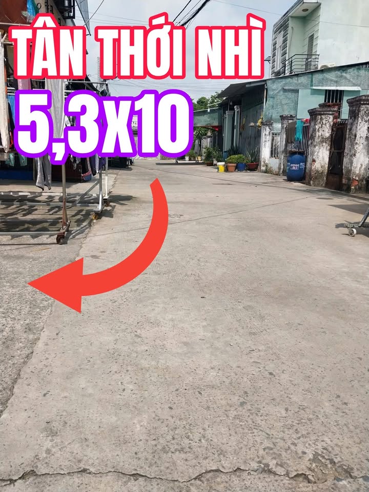 Đất nền Tân Thới Nhì 52m² giá 2.29 tỷ - Sổ hồng riêng, xây dựng tự do!