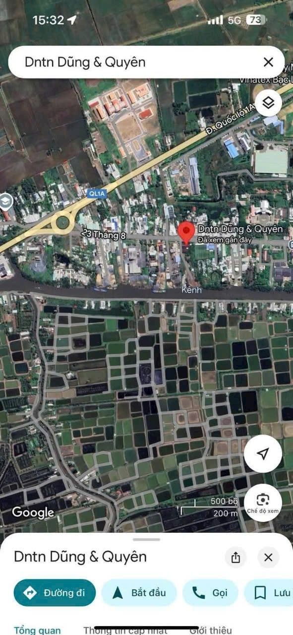 Đất mặt tiền đường 23/8, Phường 8, Bạc Liêu 2748m² - Cơ hội đầu tư tuyệt vời!