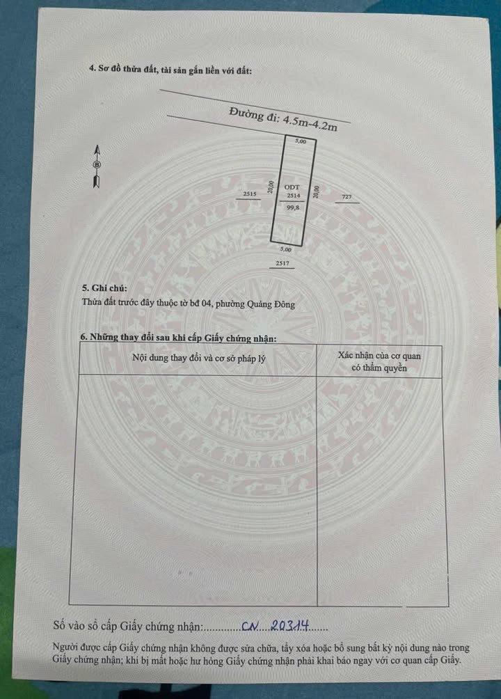 Lô đất đẹp tại Quảng Đông, TP Thanh Hóa 100m² giá 1 tỷ - Đầu tư sinh lời nhanh!