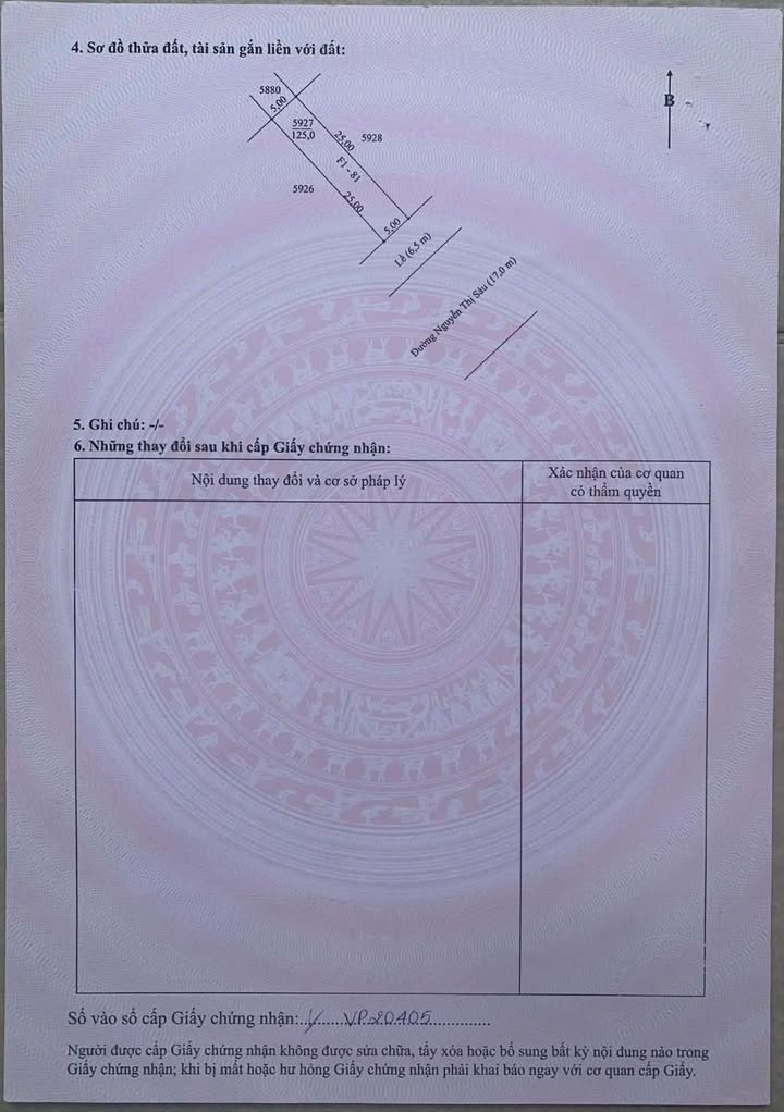 Đất nền mặt tiền Nguyễn Thị Sáu, Hưng Phú, 125m² giá 4.2 tỷ - Cơ hội đầu tư hấp dẫn!