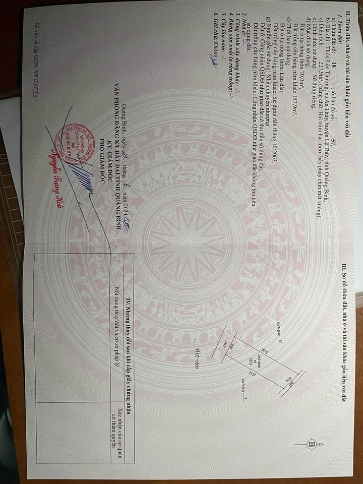 Đất Lộc Thượng, An Thủy, Lệ Thủy 240m² giá chỉ 300 triệu - Nở hậu đặc biệt!