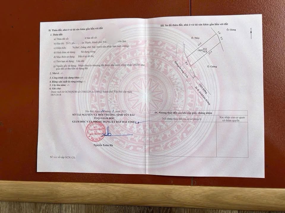 Đất nền Yên Bái 68m² giá 1.5 tỷ - Vị trí trung tâm đắc địa!