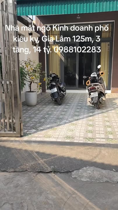 Nhà mặt ngõ Phố Kiêu Kỵ, Huyện Gia Lâm, 125m² giá 14 tỷ - Ô tô vào tận nhà, kinh doanh thuận lợi!