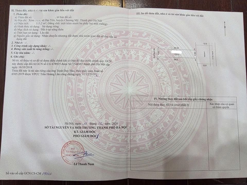 Bán đất mặt tỉnh lộ 419 TDP Đại Yên, Chương Mỹ 113.2m² - Đầu tư kinh doanh lý tưởng!