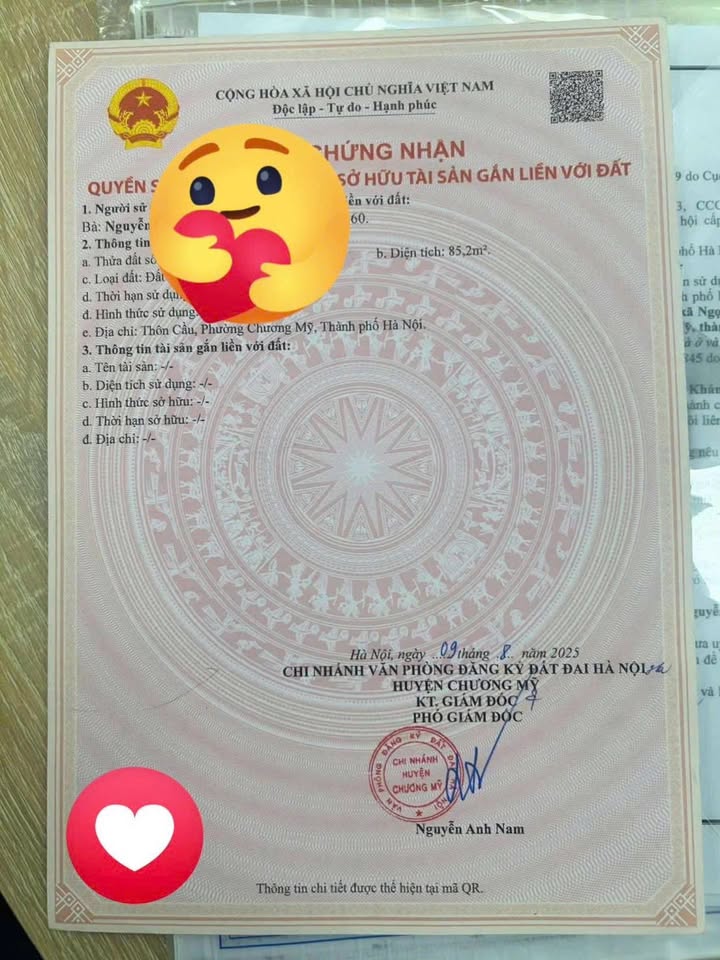 Đất thổ cư Cầu, Ngọc Hòa 85m² giá 3 tỷ - Đầu tư sinh lời bền vững!