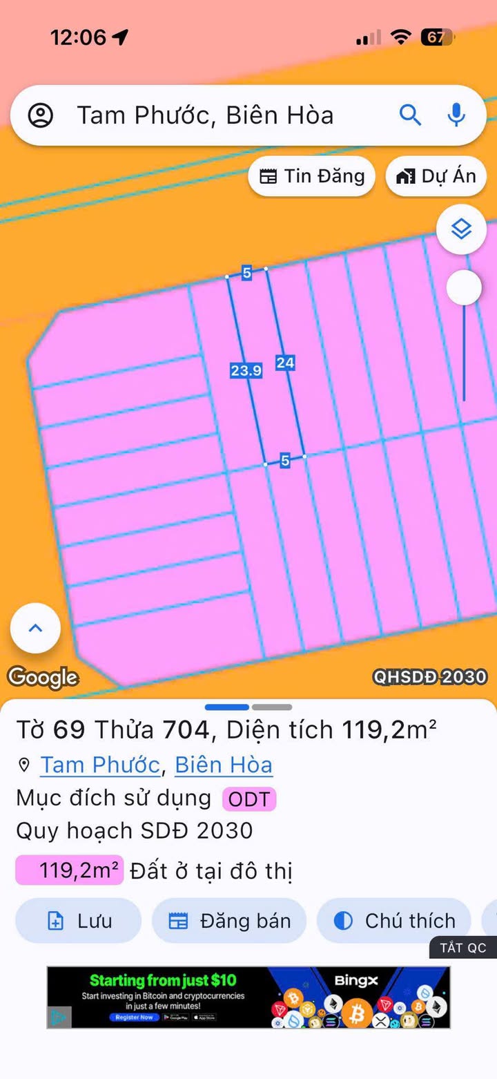 Đất thổ cư đẹp tại KDC Tín Nghĩa, Tam Phước, 119m² - Sổ hồng chính chủ, giá 1.9 tỷ!