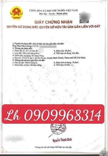 Nhà bán chính chủ Đa Phước, Bình Chánh 99m² giá 3.5 tỷ - Nội thất xịn sò, thương lượng ngay!