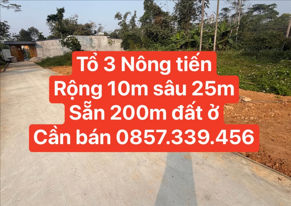 Đất nền Tổ 3, Phường Nông Tiến, 200m² - Đầu tư tiềm năng lớn!