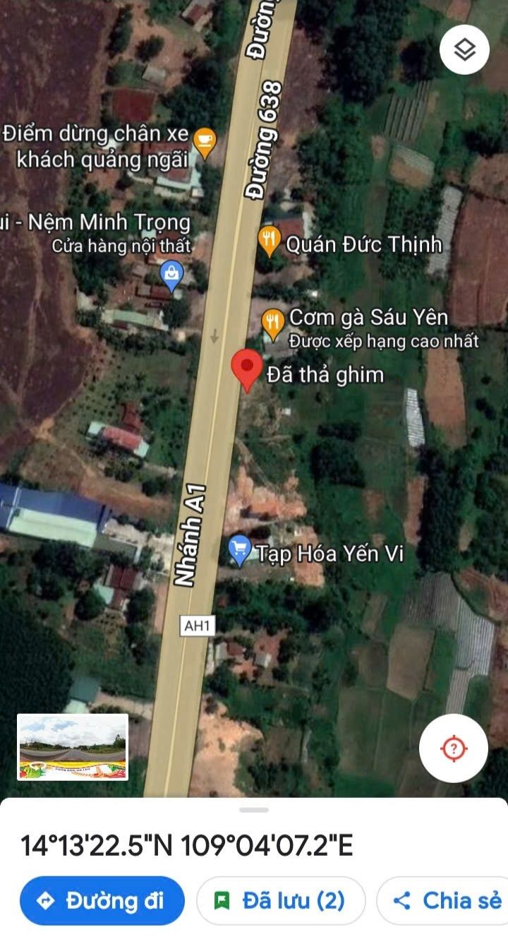 Đất mặt tiền Quốc lộ 1A, Mỹ Trinh, Phù Mỹ 600m² giá 2 tỷ - Tiềm năng kinh doanh vượt trội!