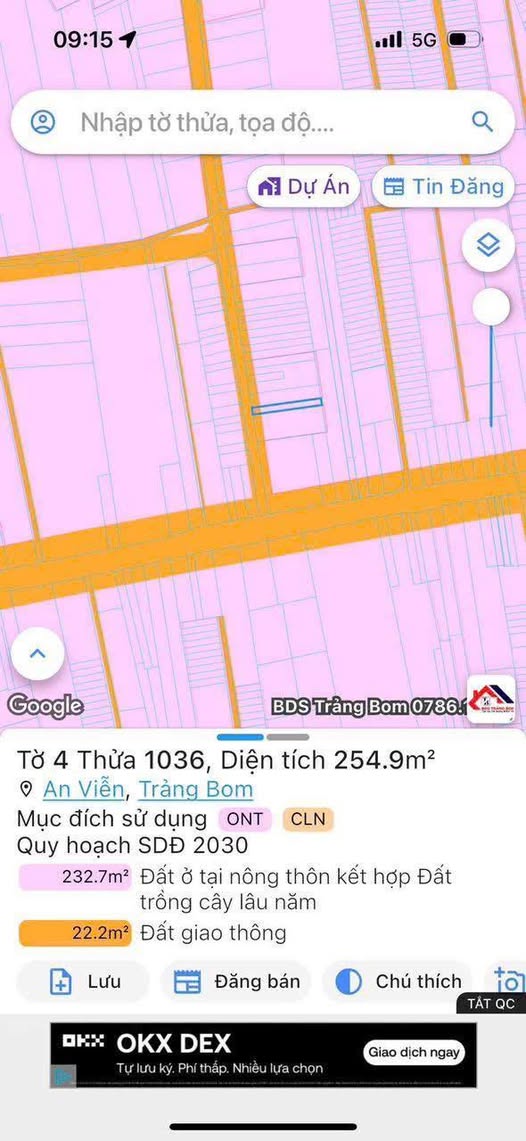 Đất thổ cư 50m² tại Phùng Hưng, Trảng Bom giá 1.8 tỷ - Đầu tư sinh lời ngay!