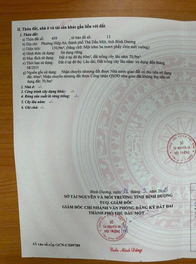 Đất thổ cư Hiệp An 135m² giá 1.8 tỷ - Cơ hội đầu tư tuyệt vời!