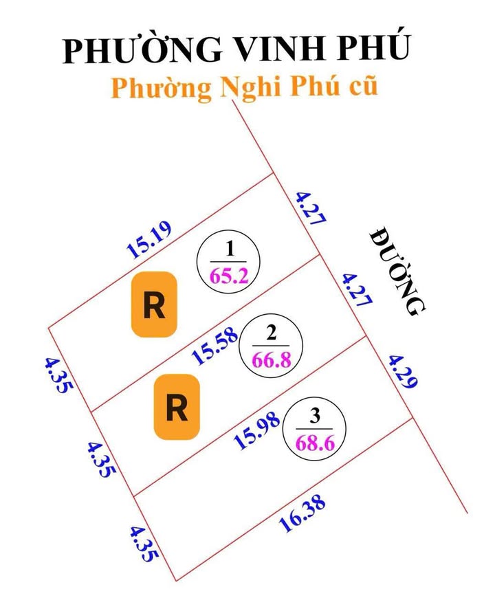 Đất thổ cư Khối 22 Nghi Phú 68.6m² giá 2.1 tỷ - Đầu tư sinh lời ngay!