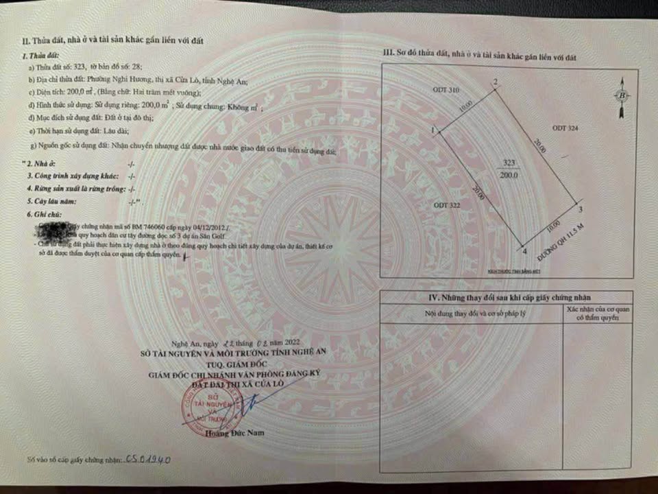 Đất nền phường Nghi Hương - 200m² giá 5 tỷ - Cơ hội đầu tư hấp dẫn!