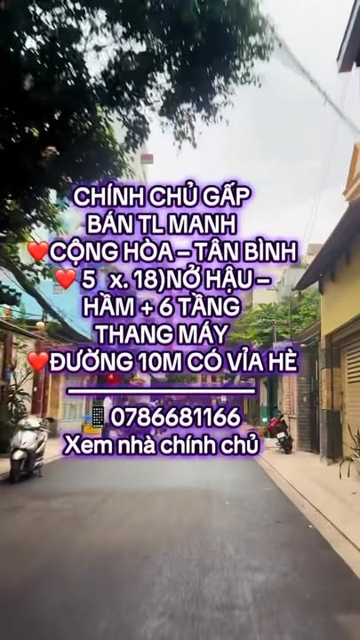 Bán gấp FrontHouse Tòa Nhà Cộng Hòa Tân Bình 90m² giá 20 tỷ - Đầu tư sinh lời cao!