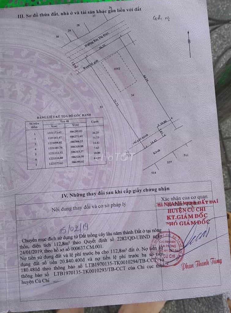 Bán nhà đất mặt tiền đường Bùi Thị Điệt, Củ Chi 1735m² giá 13.5 tỷ - Cơ hội đầu tư hiếm có!