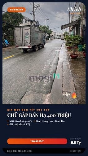 Nhà phố hẻm xe tải Bình Hưng Hòa Bình Tân 80m² giá 8.5 tỷ - Đầy đủ nội thất, sẵn sàng ở ngay!