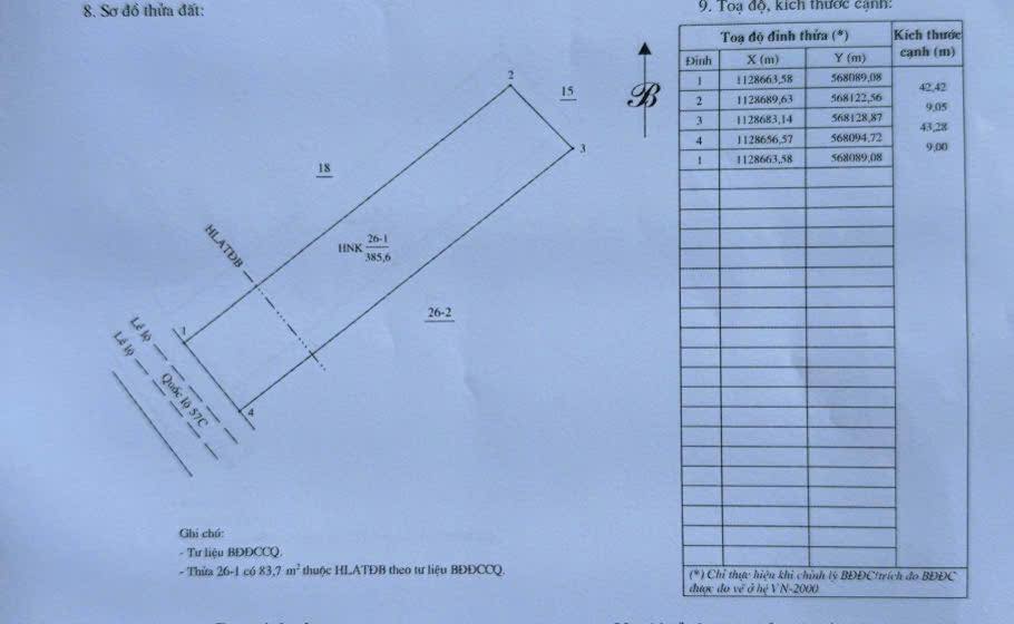 Bán đất mặt tiền Quốc lộ 57C, phường An Hội, 385.6m² - Đầu tư sinh lời ngay!